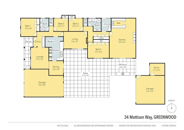 Floorplan of Homely house listing, 34 Mattison Way, Greenwood WA 6024