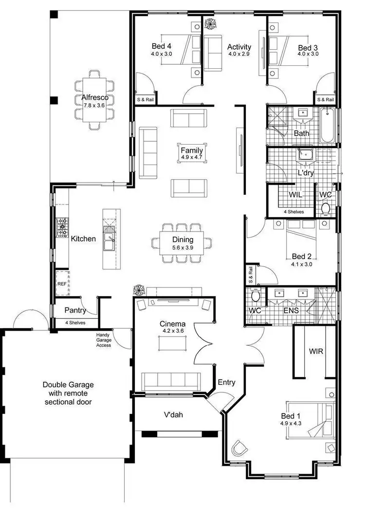 Floorplan of Homely house listing, 16 Domina Turn, Caversham WA 6055