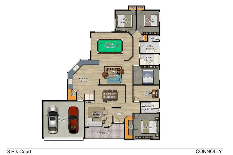 Floorplan of Homely house listing, 3 Elk Court, Connolly WA 6027