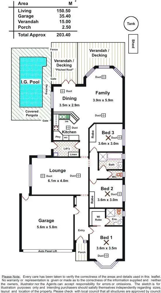 Floorplan of Homely house listing, 15 Leombruno Street, Newton SA 5074