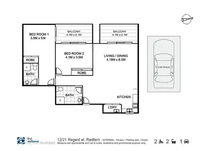 Floorplan of Homely apartment listing, 12/21 Regent Street, Redfern NSW 2016