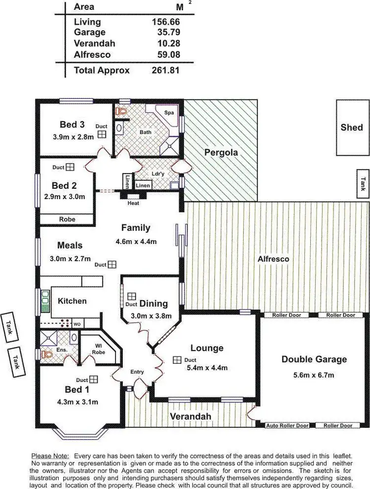 Floorplan of Homely house listing, 8 Jacaranda Drive, Craigmore SA 5114