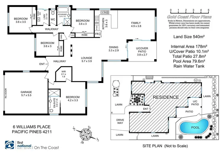 Floorplan of Homely house listing, 6 Williams Place, Pacific Pines QLD 4211