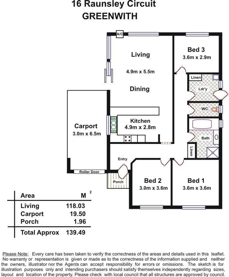 Floorplan of Homely house listing, 16 Raunsley Circuit, Greenwith SA 5125