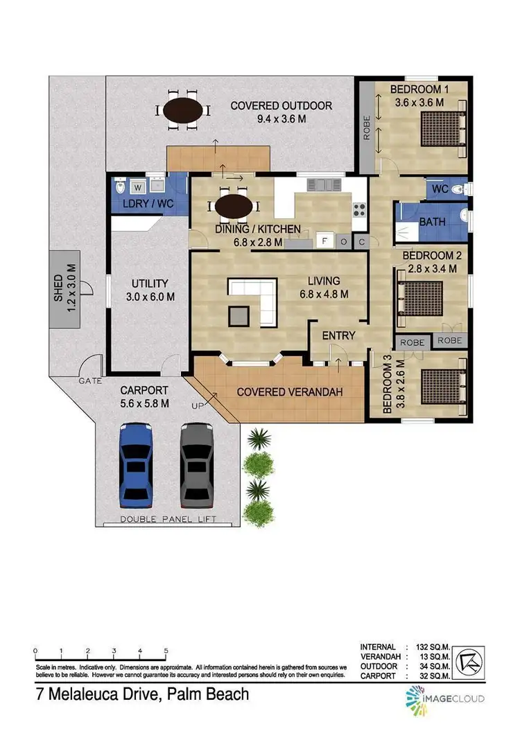 Floorplan of Homely house listing, 7 Melaleuca Drive, Palm Beach QLD 4221