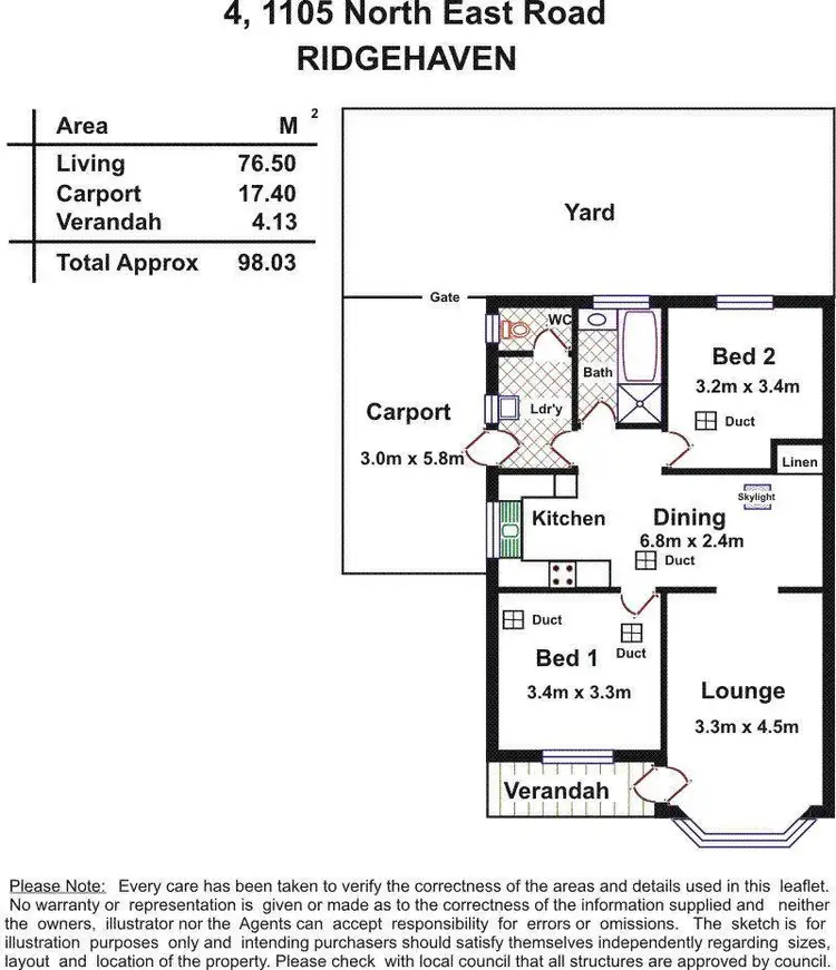 Floorplan of Homely unit listing, 4/1105 North East Road, Ridgehaven SA 5097