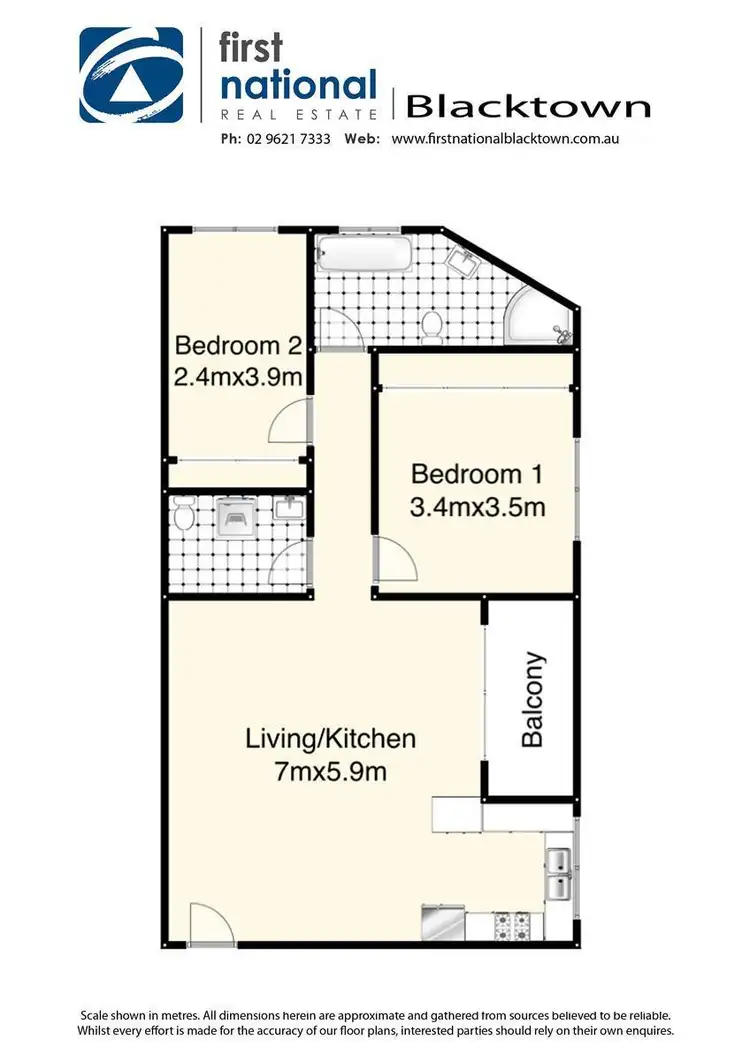 Floorplan of Homely apartment listing, 1/2 Lock Street, Blacktown NSW 2148