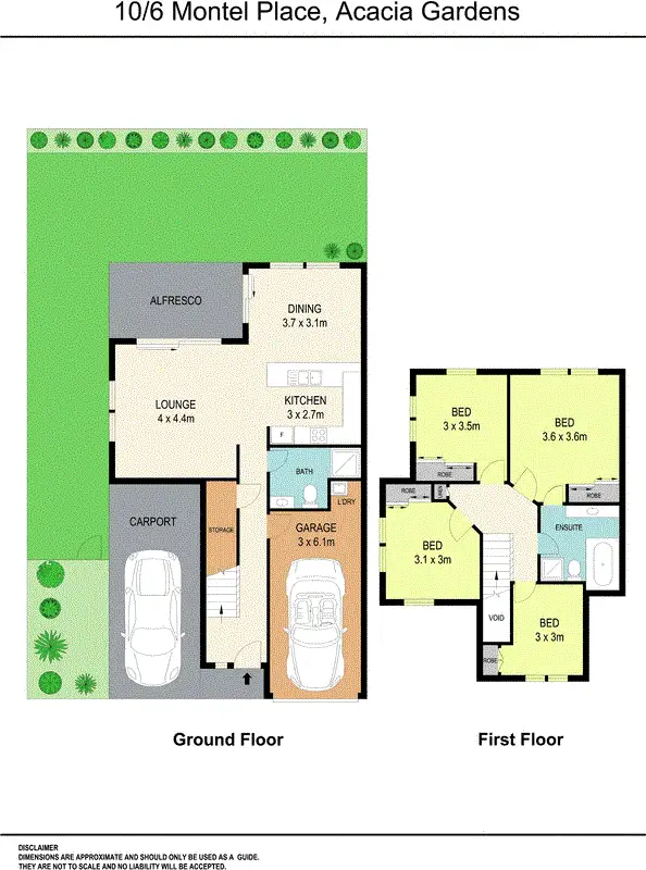 Floorplan of Homely townhouse listing, 10/6 Montel Place, Acacia Gardens NSW 2763