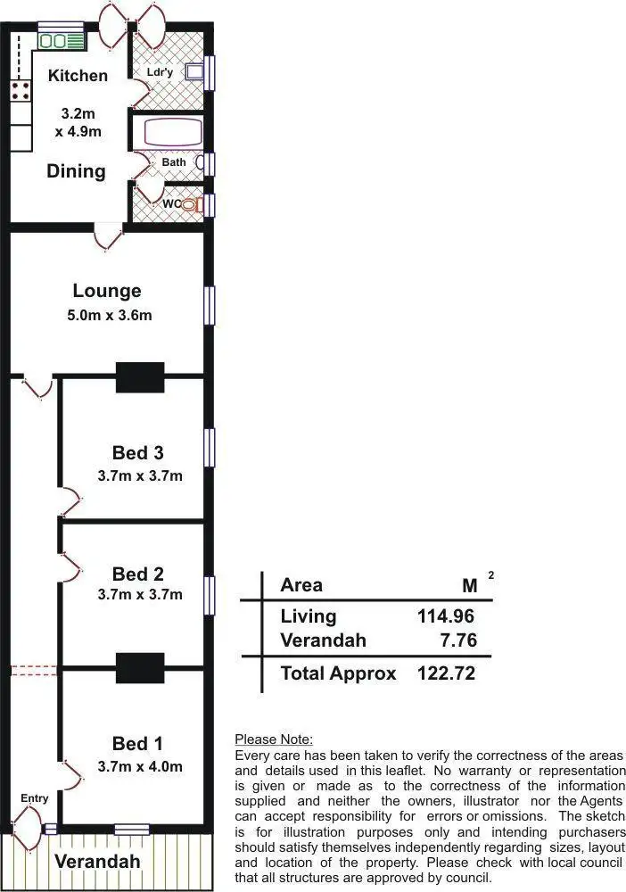 Floorplan of Homely house listing, 8 Lurline Street, Mile End SA 5031