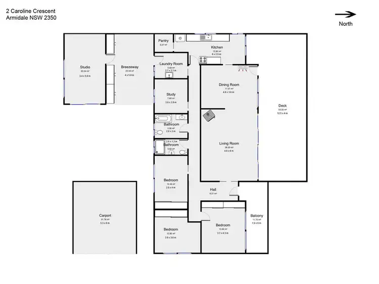 Floorplan of Homely house listing, 2 Caroline Crescent, Armidale NSW 2350