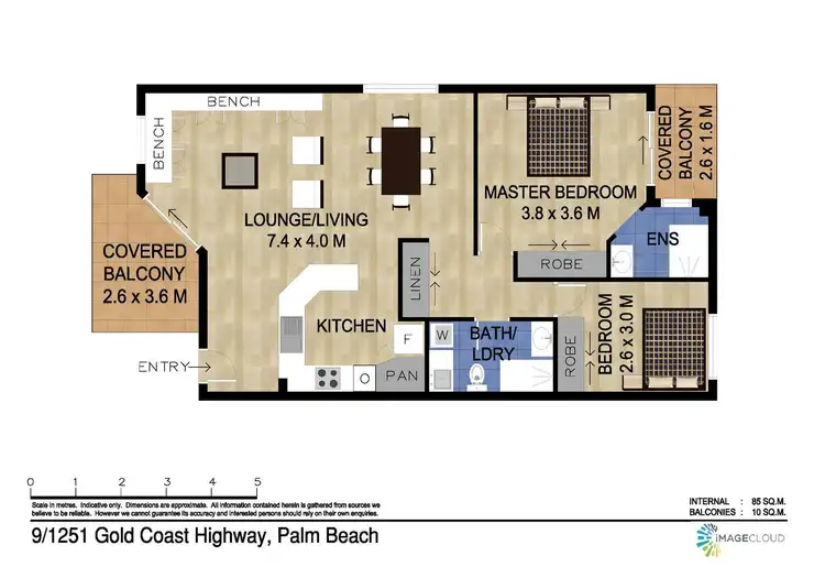 Floorplan of Homely unit listing, 9/1251 Gold Coast Highway, Palm Beach QLD 4221