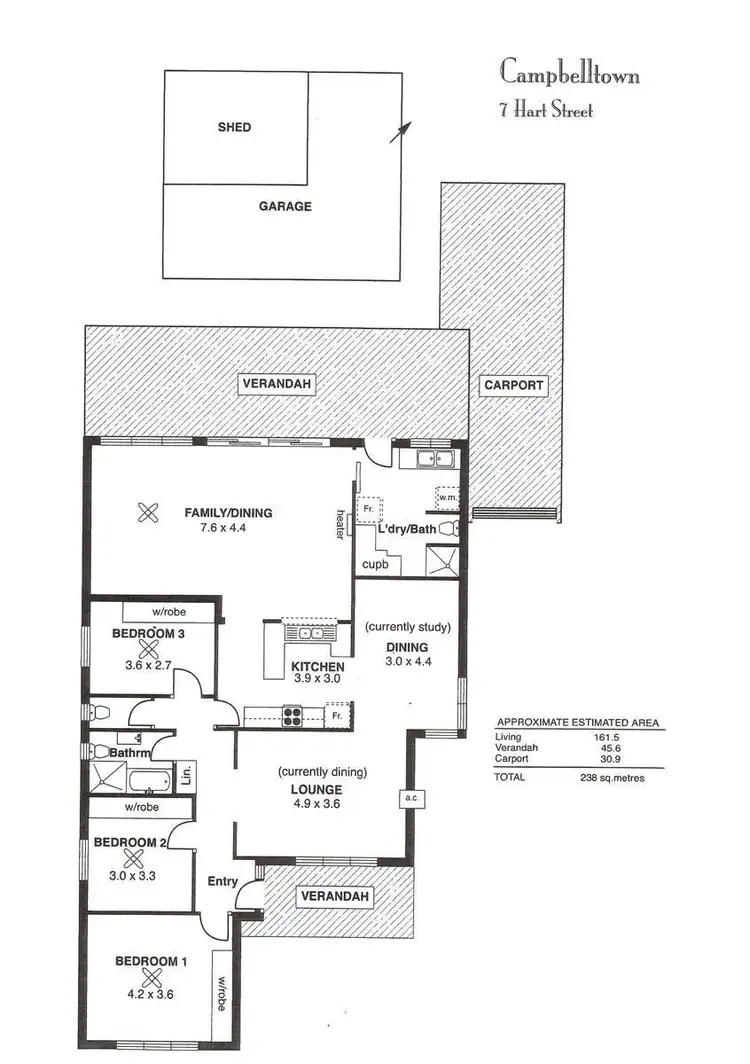 Floorplan of Homely house listing, 7 Hart Street, Campbelltown SA 5074