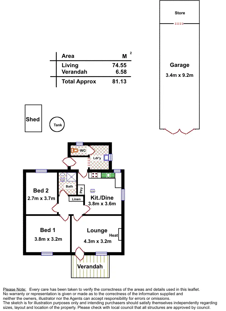Floorplan of Homely house listing, 13 Bell Street, Pennington SA 5013