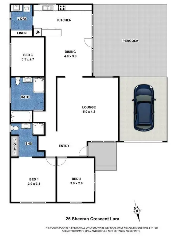 Floorplan of Homely house listing, 26 Sheeran Crescent, Lara VIC 3212