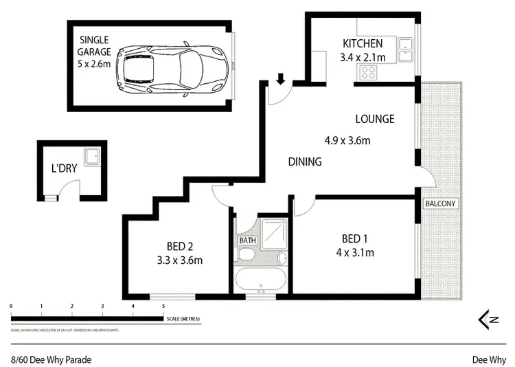 Floorplan of Homely unit listing, 8/60 Dee Why Parade, Dee Why NSW 2099