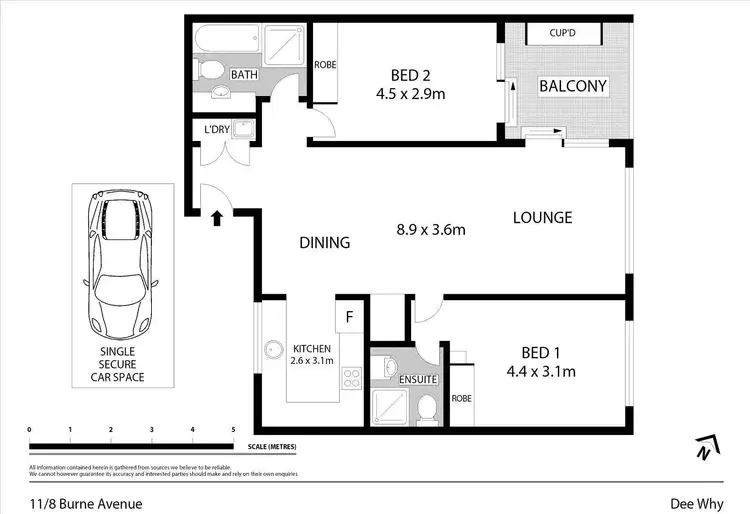 Floorplan of Homely unit listing, 11/4-8 Burne Avenue, Dee Why NSW 2099