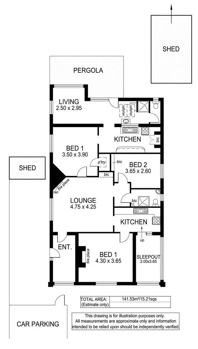 Floorplan of Homely house listing, 13 Myrtle Road, Seacliff SA 5049
