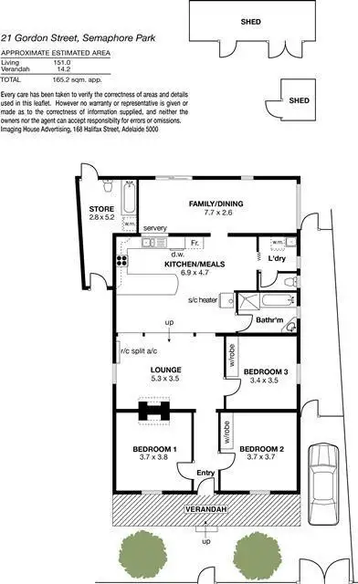Floorplan of Homely house listing, 21 Gordon Street, Semaphore Park SA 5019