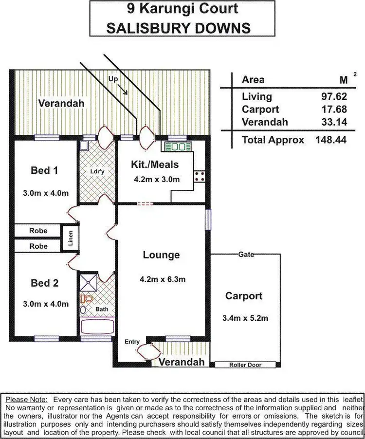 Floorplan of Homely house listing, 9 Karungi Court, Salisbury Downs SA 5108