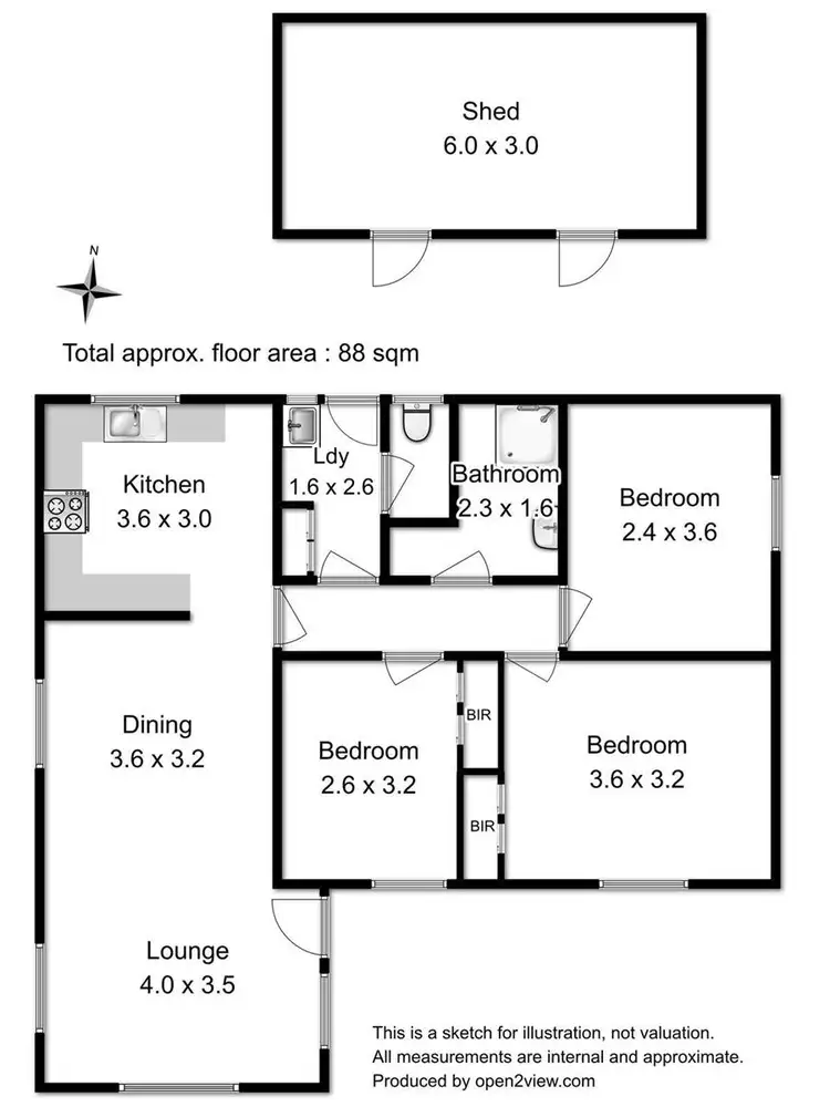 Floorplan of Homely house listing, 6 Charles Street, Cygnet TAS 7112