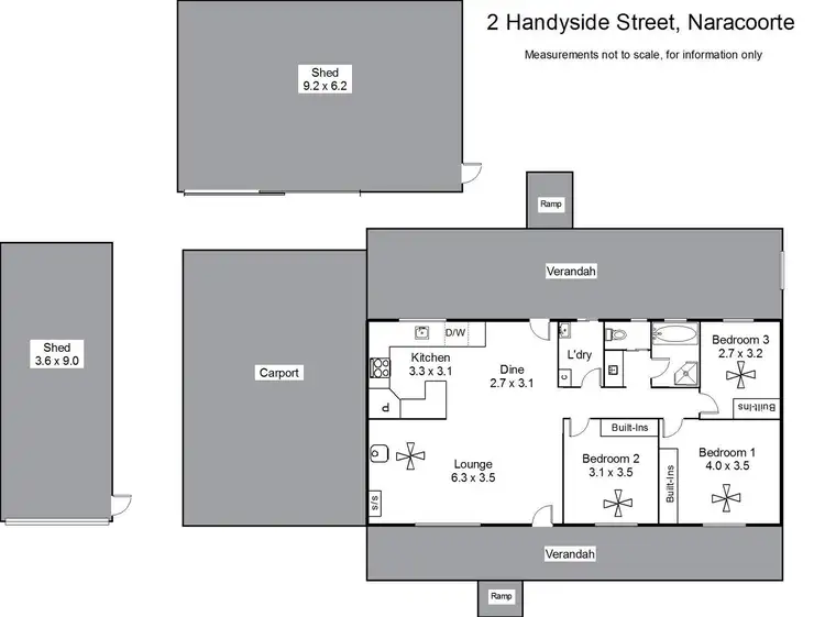 Floorplan of Homely house listing, 2 Handyside Street, Naracoorte SA 5271