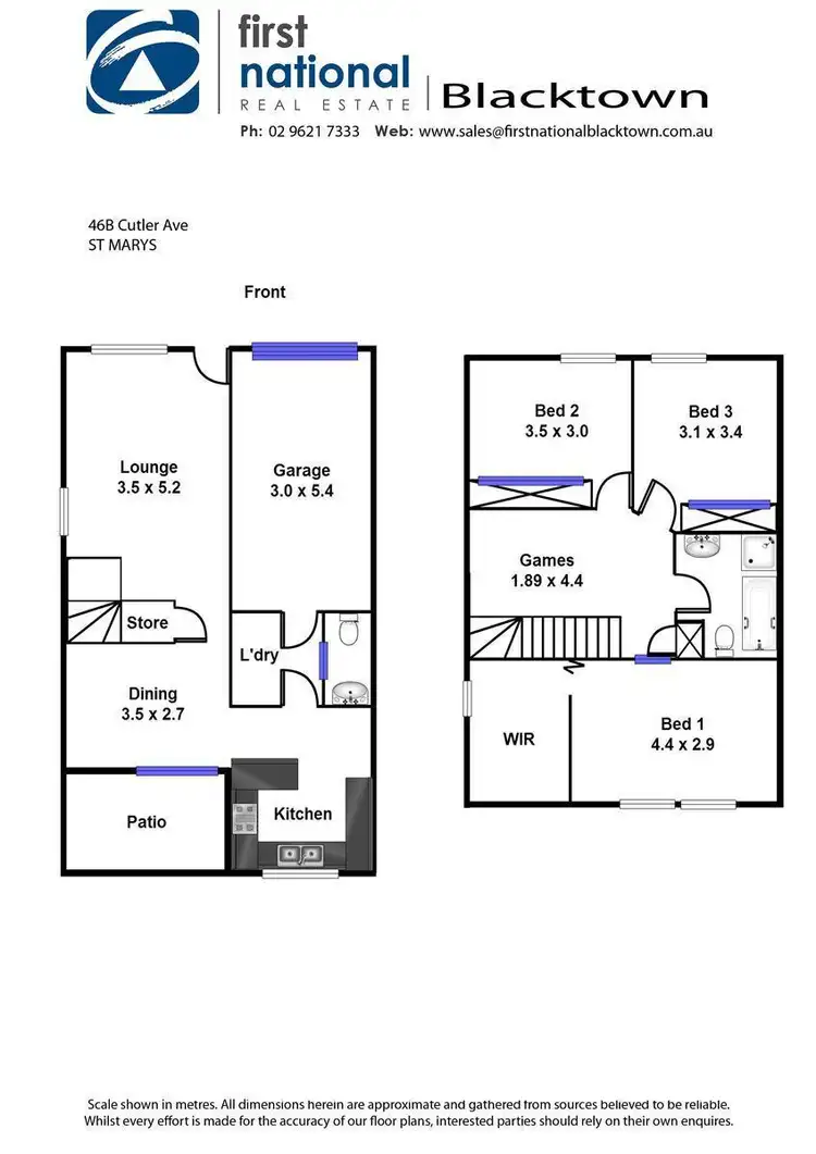 Floorplan of Homely townhouse listing, 46B Cutler Avenue, St Marys NSW 2760