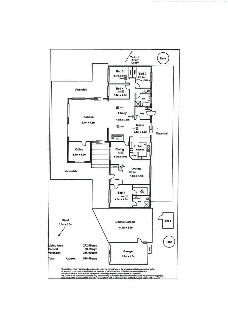 Floorplan of Homely house listing, 366 Bassnet Road, Humbug Scrub SA 5114