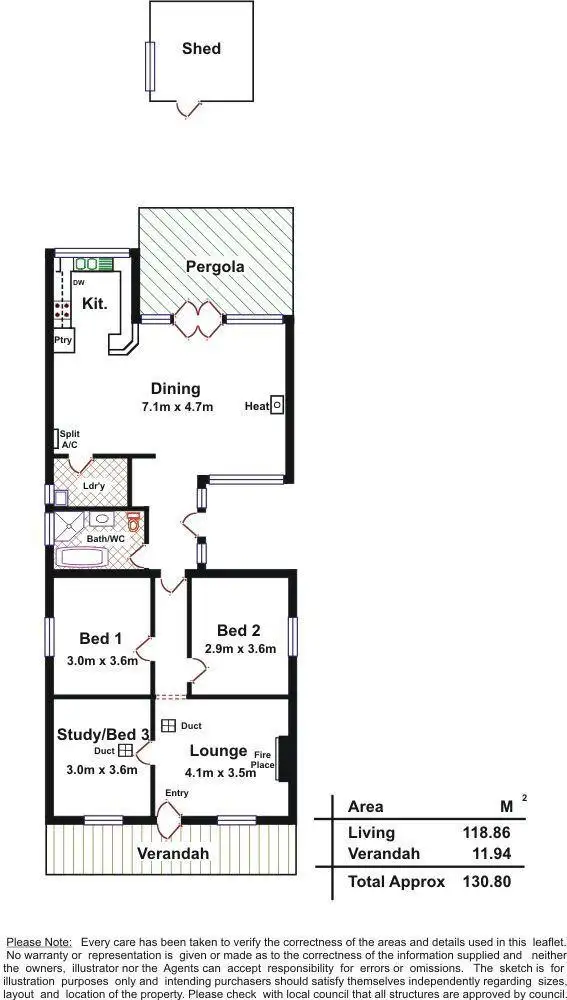 Floorplan of Homely house listing, 405 Prospect Road, Blair Athol SA 5084