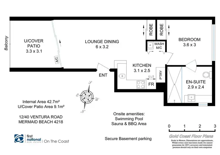 Floorplan of Homely apartment listing, 12/40-44 Ventura Road, Mermaid Beach QLD 4218