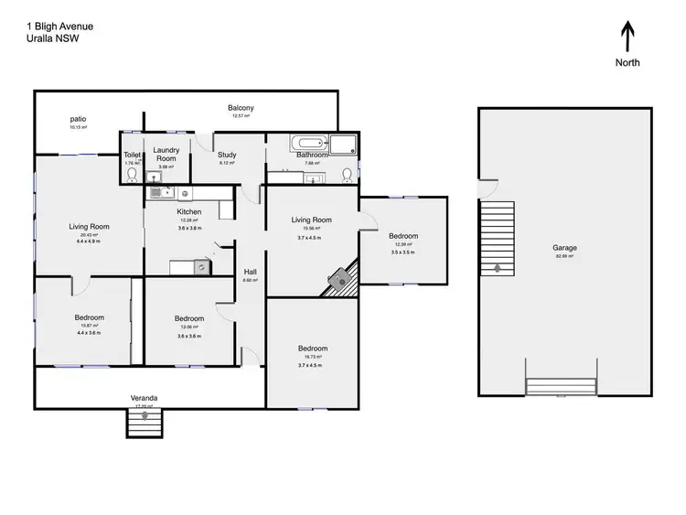 Floorplan of Homely house listing, 1 Bligh Avenue, Uralla NSW 2358