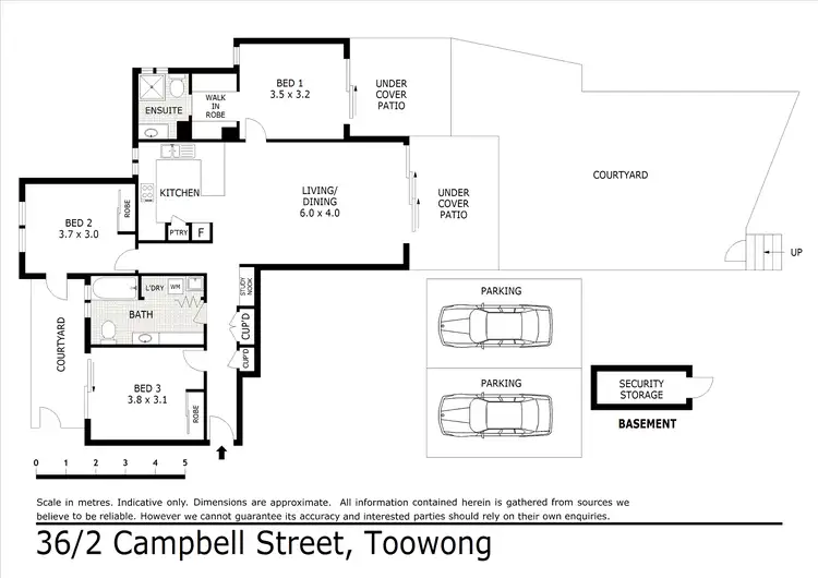 Floorplan of Homely apartment listing, 36/2 Campbell Street, Toowong QLD 4066