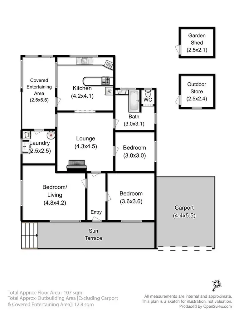 Floorplan of Homely house listing, 121 Watsons Road, Glen Huon TAS 7109