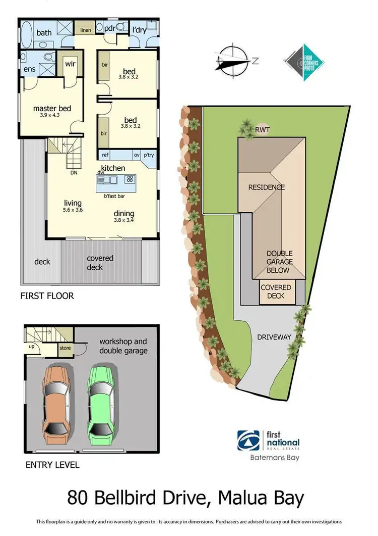 Floorplan of Homely house listing, 80 Bellbird Drive, Malua Bay NSW 2536
