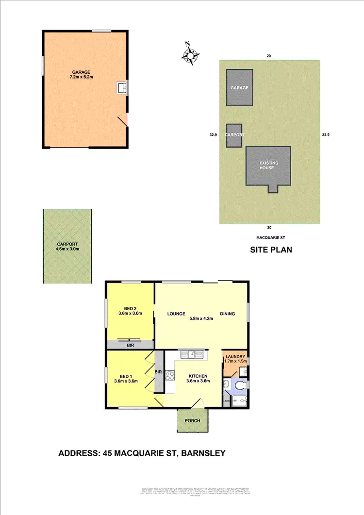 Floorplan of Homely house listing, 45 Macquarie Street, Barnsley NSW 2278