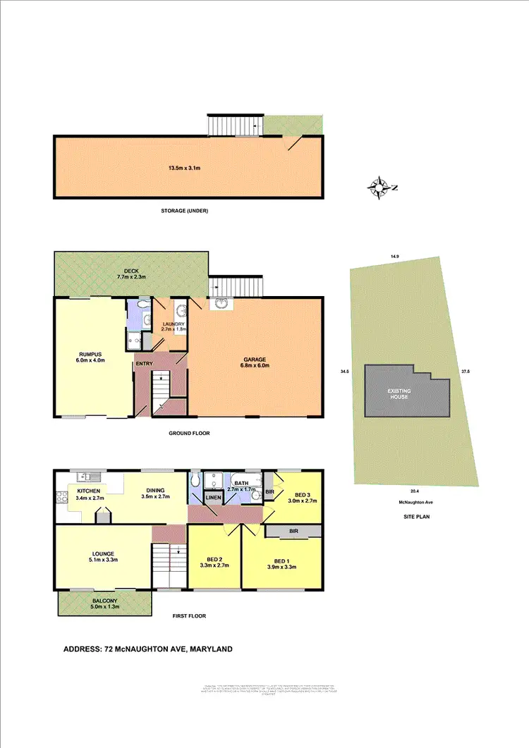 Floorplan of Homely house listing, 72 McNaughton Avenue, Maryland NSW 2287
