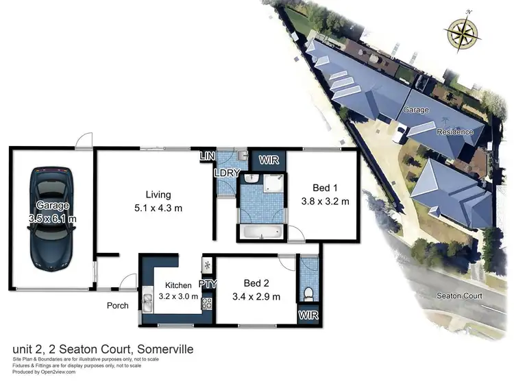 Floorplan of Homely unit listing, 2/2 Seaton Court, Somerville VIC 3912