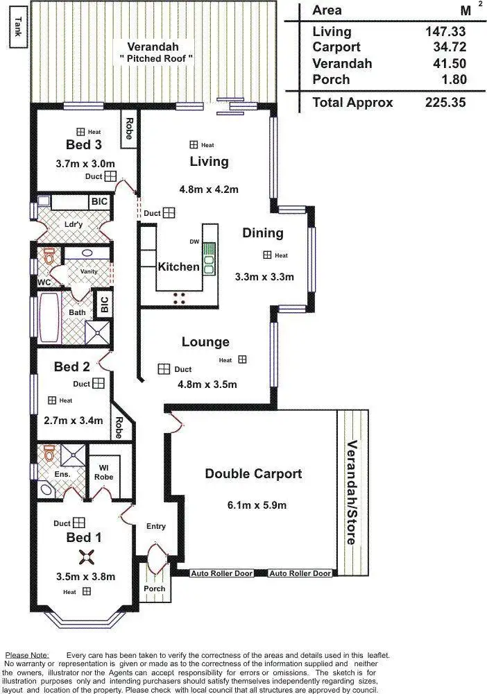 Floorplan of Homely house listing, 33 Kalyvas Drive, Munno Para West SA 5115
