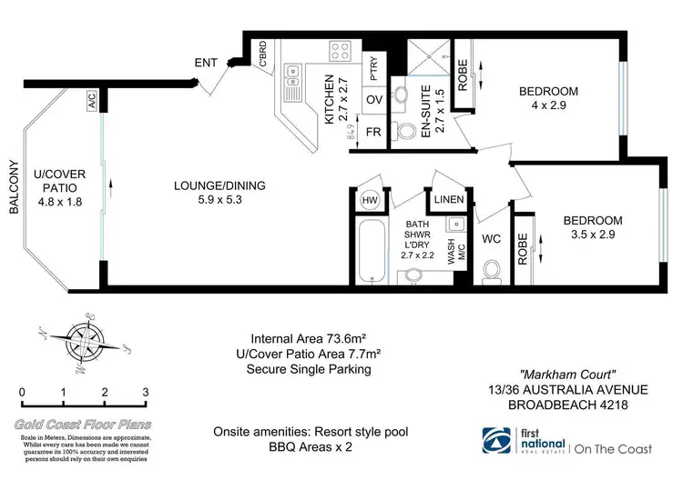 Floorplan of Homely apartment listing, 13/36 Australia Avenue, Broadbeach QLD 4218