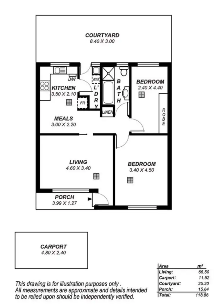 Floorplan of Homely unit listing, 3/82 Angas Road, Westbourne Park SA 5041