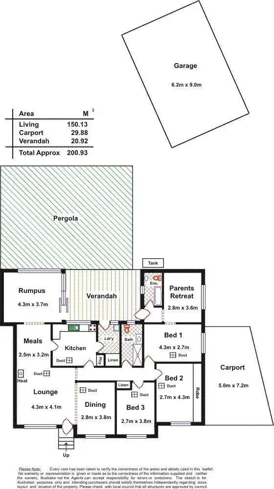 Floorplan of Homely house listing, 9 Sylvan Crescent, Surrey Downs SA 5126