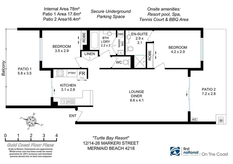 Floorplan of Homely apartment listing, 12/14 Markeri Street, Mermaid Beach QLD 4218