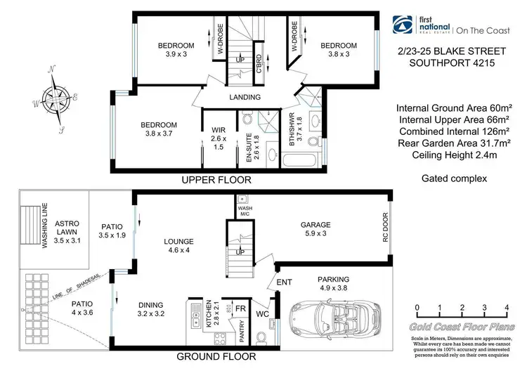 Floorplan of Homely townhouse listing, 2/25 Blake Street, Southport QLD 4215