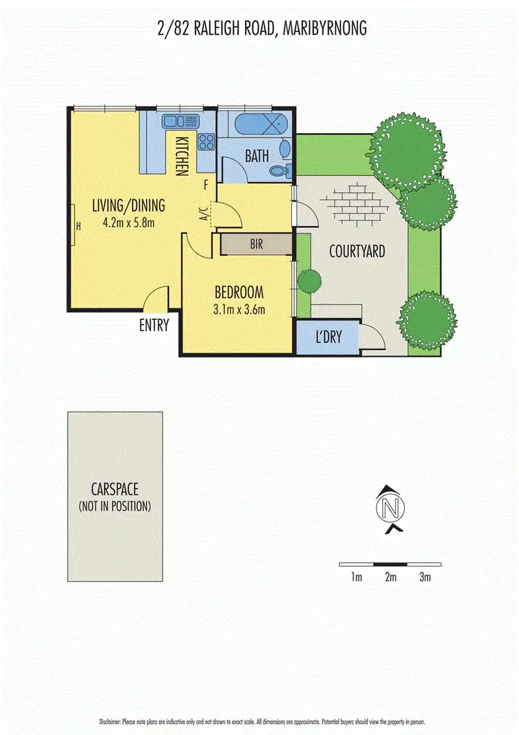 Floorplan of Homely unit listing, 2/82 Raleigh Road, Maribyrnong VIC 3032