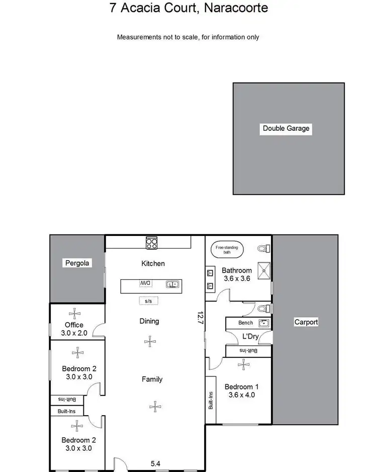Floorplan of Homely house listing, 7 Acacia Court, Naracoorte SA 5271
