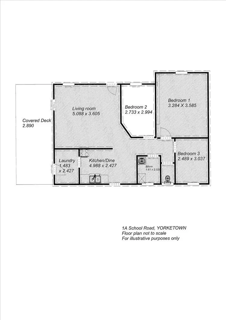 Floorplan of Homely house listing, 1a School Road, Yorketown SA 5576