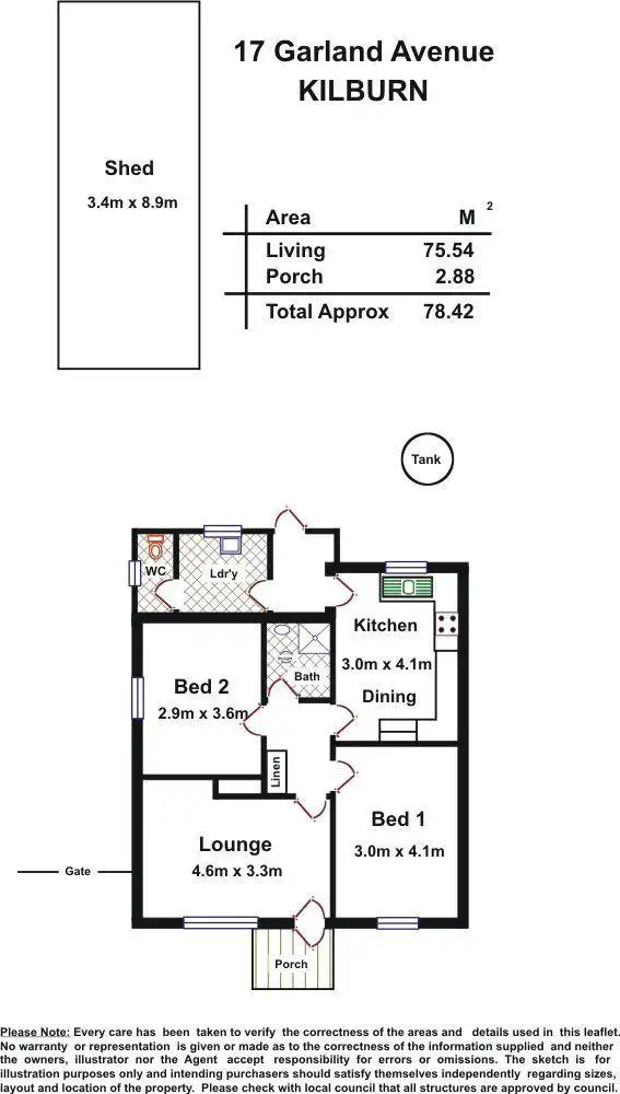 Floorplan of Homely house listing, 17 Garland Avenue, Kilburn SA 5084