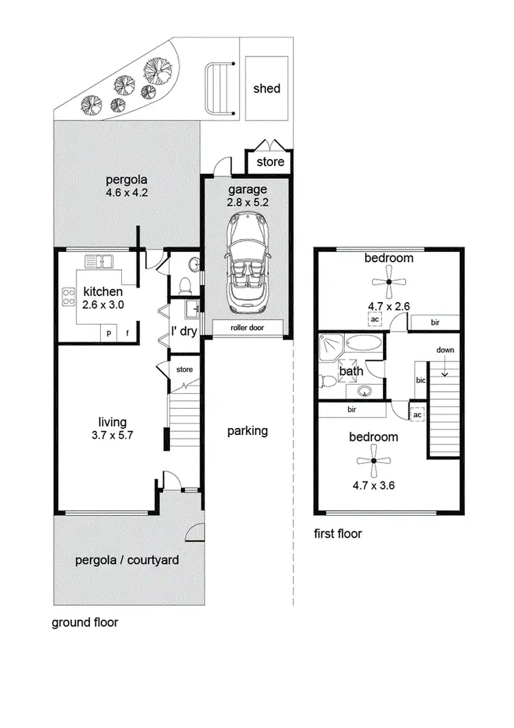 Floorplan of Homely unit listing, 6/71 Sportsman Drive, West Lakes SA 5021