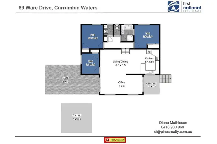 Floorplan of Homely house listing, 89 Ware Drive, Currumbin Waters QLD 4223