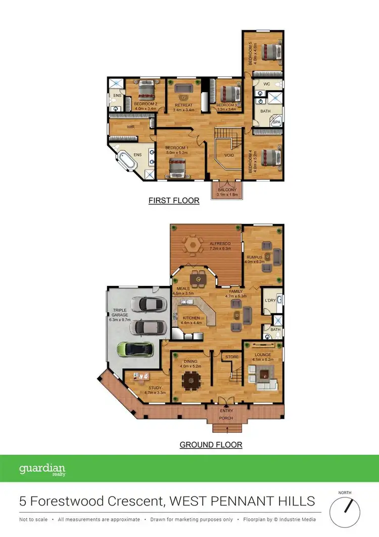Floorplan of Homely house listing, 5 Forestwood Crescent, West Pennant Hills NSW 2125