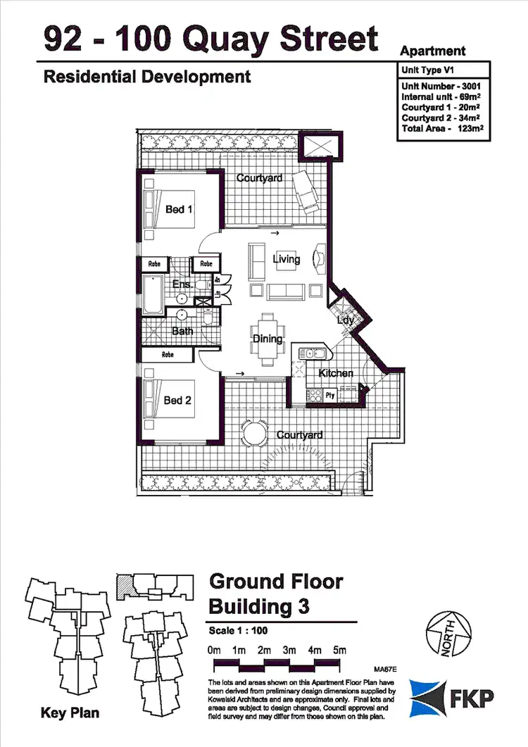 Floorplan of Homely apartment listing, 3001/92 Quay Street, Brisbane City QLD 4000